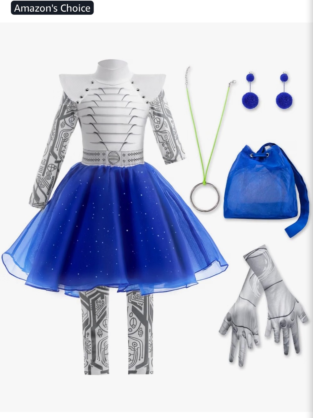 Zombies Cheerleader Costume Dress with Accessories